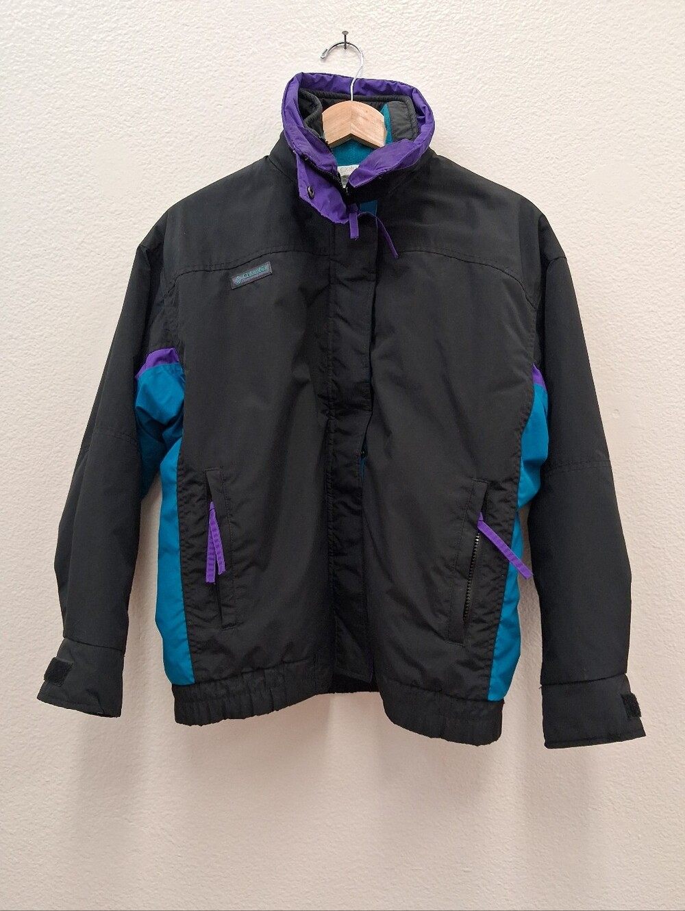 Columbia Jacket Womens Small Bugaboo Vintage 90s Ski Removable Liner Purple Teal